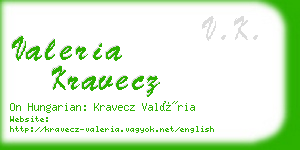 valeria kravecz business card